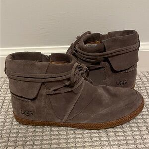 UGG Reid Slate Ankle Boot Suede Zipper Women’s US size 6